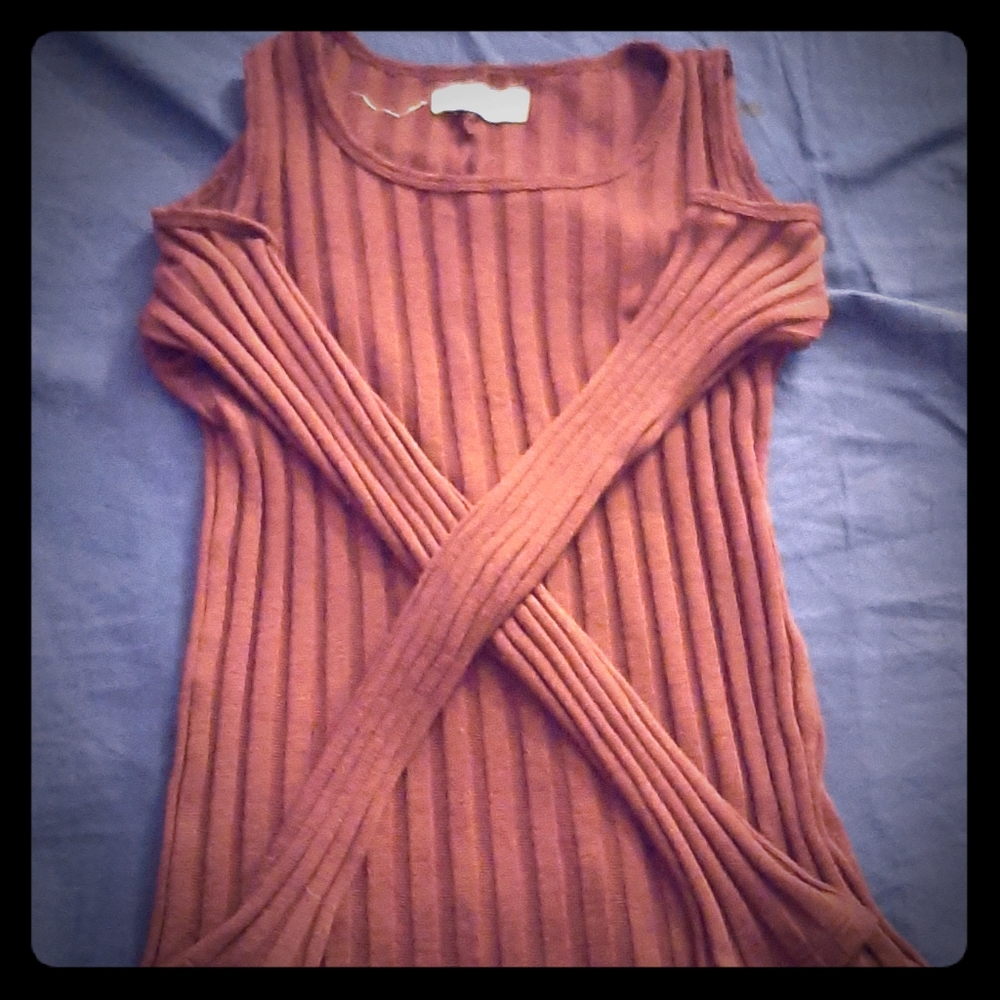Cold Shoulder Maroon Sweater